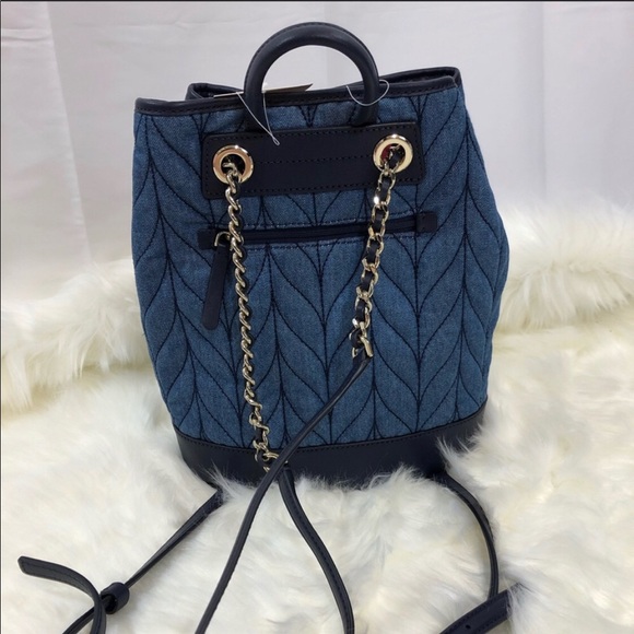 NWT Kate Spade Quilted Denim Backpack - Picture 2 of 7